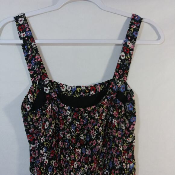 Abercrombie & Fitch Black Floral Overall Jumpsuit Petite Size SP - Picture 6 of 11